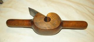 Antique Wooden Rounding Plane Old Woodworking Tool Plane