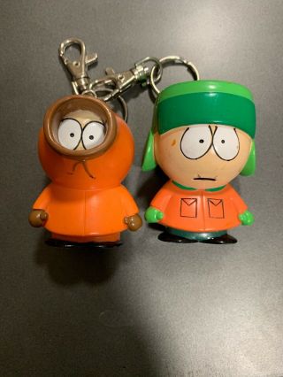 Vintage 1998 Comedy Central South Park Key Chains Kenny And Kyle Fun 4 All