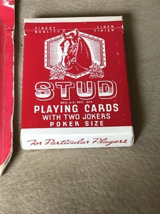 Walgreens Playing Cards,  Stud Poker,  Vintage,  One. 3