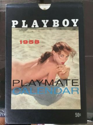 Vintage 1958 Playboy Playmate Wall Calendar W/ Envelope