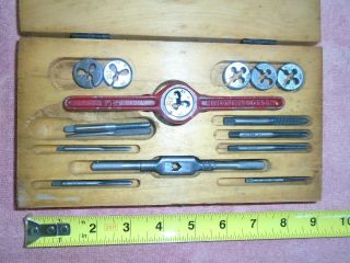 Vintage Gtd Greenfield O K Jr Tap & Die Set B6 Machinist Tools.
