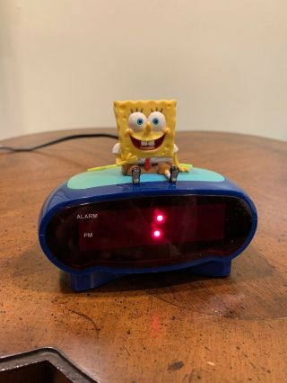 Vintage Spongebob Squarepants Digital Alarm Clock Bc - Sbc200 Viacom