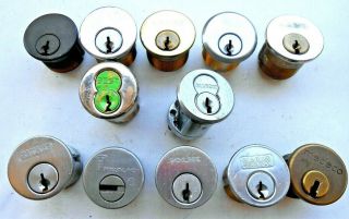 12 Locks Cylinders Mul - T - Lock,  Everest,  Best,  Medeco.  No Keys