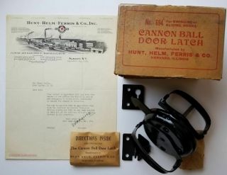 Cannon Ball Door Latch No.  694 Box Hunt,  Helm,  Ferris & Co.