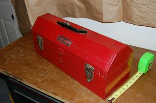 CRAFTSMAN Metal Tool Box 6520 w/ Removable Tray,  MADE IN USA circa 1970 3