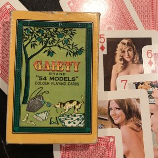 Vintage Gaiety Adult Playing Cards 54 Models Deck Nude Women