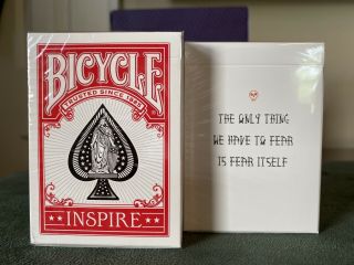 1 Deck Of Bicycle Ispire Playing Cards & 1 Deck Of Fear Playing Cards By Hopc