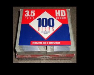 100 Box Diskettes 3.  5 " Ibm Formatted Computer Floppy Disks