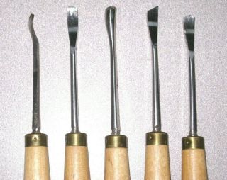 Vintage DASTRA Wood Carving Tool SET of 5 Made in Germany 2
