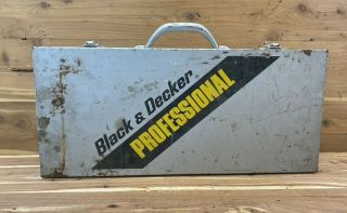 Vintage Black & Decker Metal Handle Tool Box Case Storage Latches 18 " X8 " X4 "