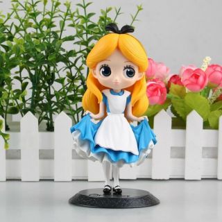 Q Posket Disney Characters Cute Girl Princess Pvc Figure Toy Gift Loose Alice