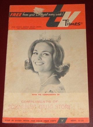 1966 Tv Times Guide Miss America Deborah Bryant Time Tunnel & Star Trek Debut 