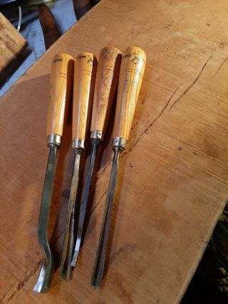 Vintage 4 Pc Buck Bros Carving Set These Are.