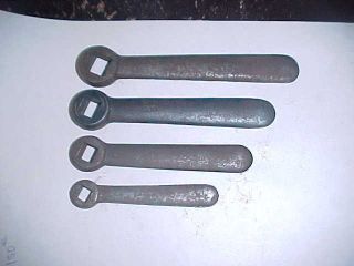 Set Of 4 Lathe Tool Post Wrench 5/16 3/8 7/16 1/2 Square Head Machine