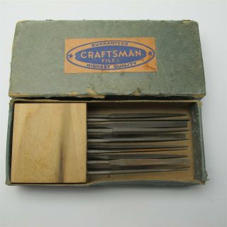 Vtg Craftsman 1 Dozen (12) Needle Files Usa Made W/ Box