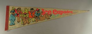 1975 Hanna Barbera Ice Capades Pennant Great Graphic Hong Kong Phooey Scooby Doo