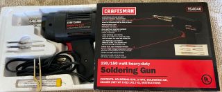 Sears/craftsman Dual Heat 230/150 Watt Solder Gun 113.  540460 Amps 2.  8 120v - Ac