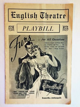 Vintage English Theatre Playbill Dec 1940 Dubarry Was A Lady; Bert Lahr