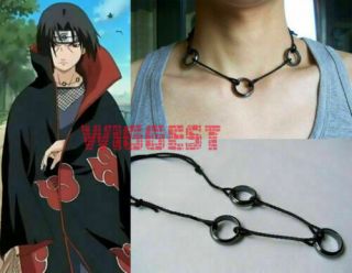 Itachi Cosplay 3 Loops Necklace Naruto Akatsuki Uchiha 3 Rings Pendant Gift