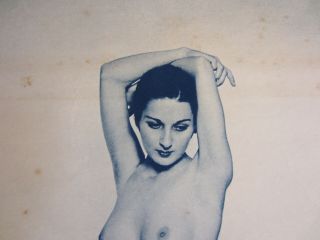 Vintage 1937 Charles Bruning Nude Pin Up Calendar,  Risque,  Advertising 3