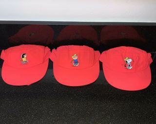 Rarecollectables Peanuts Woodstock Golf Hat Pink Headwear By Town Talk Pack Of 3