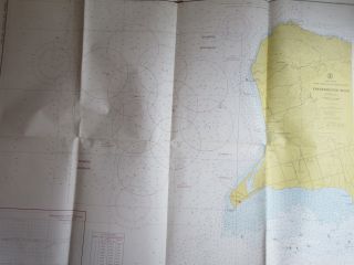 Vintage Nautical Chart Frederiksted Road West Indies St.  Croix Island Map 1968