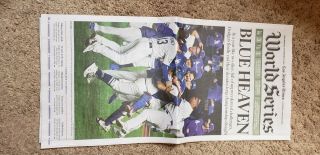 Los Angeles Dodgers World Series Champions La Times Newspaper 10/28/2020