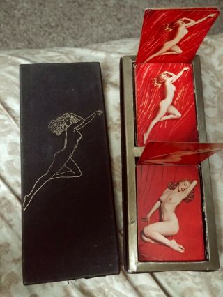 Playboy Marilyn Monroe Nude Playing Cards Deck 2 - Pack With Collectors Case
