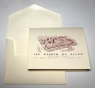 Recreated Notecards From The Garden Of Allah Hotel,  Hollywood (set Of 10)