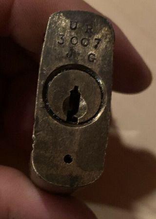 Vintage Brass Yale & Towne Padlock Made For The Department Of Ordinance No Key 3