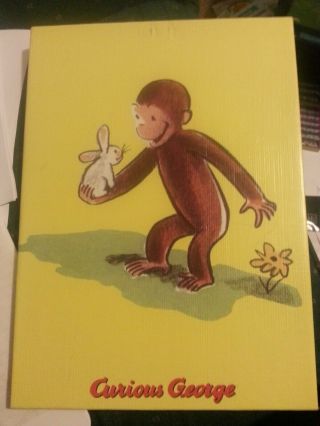 Curious George,  Holds A Bunny,  2005,  10 " X 14 " Wall Hanging