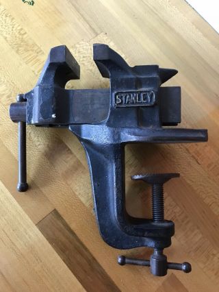 Vintage Stanley Bench Vise 742 1 3/4” Wood Carpenter Workshop Clamp Tool