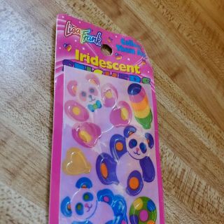 Vtg Lisa Frank Iridescent Stickers Strip Bears Collectible Nos