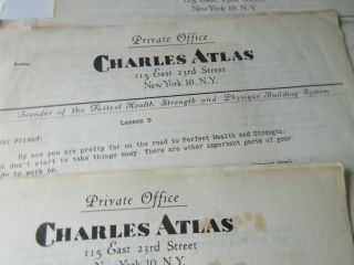 CHARLES ATLAS COURSE LESSONS 2,  3,  5,  6,  7,  8,  9,  10,  11 from 1950 ' s jiu jitsu 3