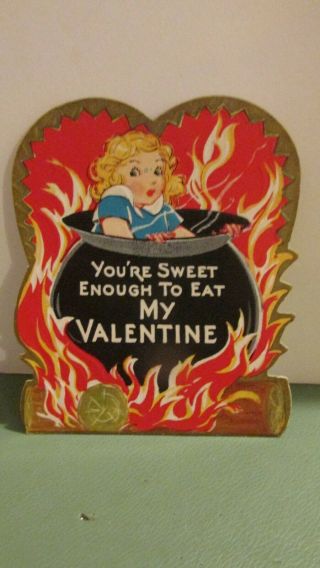 Vintage Valentine Card - " You 
