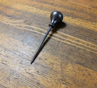 Rare Antique Tools Awl / Ice Pick Vintage Woodworking Tools Cast Iron Steel ☆usa