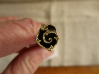 Antique Book Binding Gilding Brass Tool - " Dainty Swirl Pattern