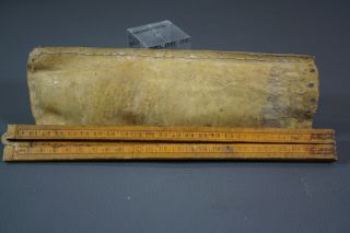 Antique Edwardian Wood&bronze Crafts Meter Measure Tool Carpenters Tailors Ruler