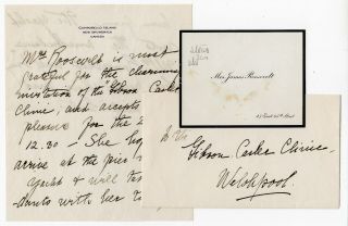 Letter Mrs.  James Roosevelt Campobello Island