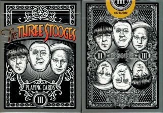 The Three Stooges Playing Cards Poker Size Deck Uspcc Custom Limited