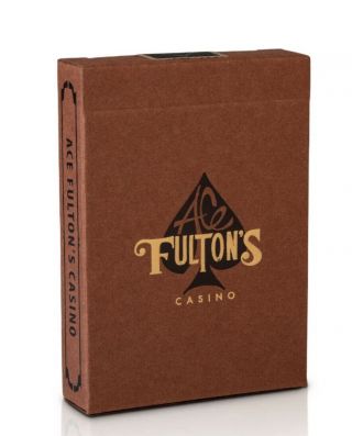 Rare Ace Fulton’s Vintage Back Brown Playing Cards.  Deck
