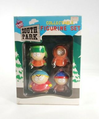 South Park Kenny Kyle Stan Cartman Collectable Figurine Set 1998 Open Box
