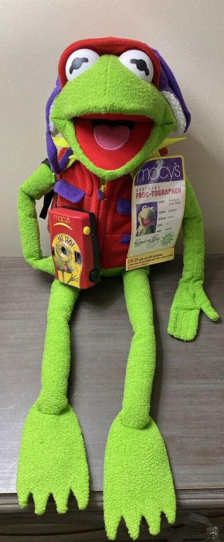 Macy’s Official Frog - Tographer Kermit The Frog Plush Collectible