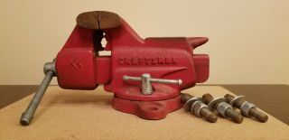 Vintage Craftsman No.  506 51801 Bench Vise Vice Anvil Swivel Made In Usa