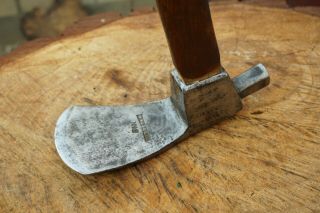 Vintage W MASH & CO.  No.  2 Adze Lumber Logging Woodworking Tool W/ 22” Wood Handle 3