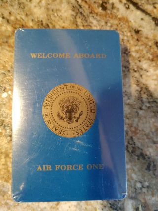 Seal Of The U.  S.  President Welcome Aboard Air Force One Blue Playing Cards Deck