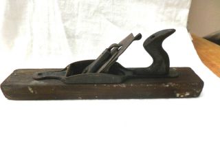 Vintage Early Wooden & Metal 18 " Block Plane Sargent V - B - M No 3418 Hand Tool