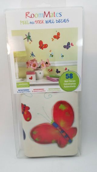 Room Mates Peel And Stick Wall Decals Butterflies Dragonflies Ladybug Insect