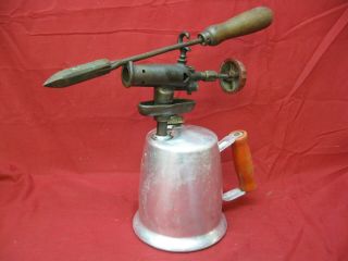 Vintage Bernz Aluminum Blow Torch With Soldering Iron 2