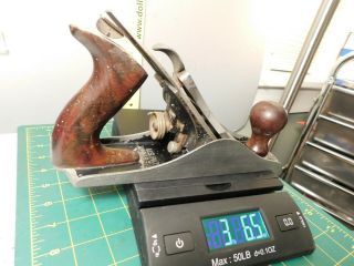 Pat.  1910 No.  4 Stanley Rare Front Stamp Bailey Wood Plane W/sweetheart Blade